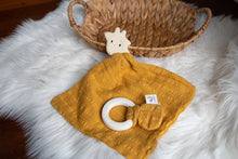 Giraffe rubber teether muslin comforter for babies