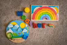 Wooden colour rainbow puzzle