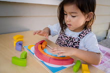 Wooden colour rainbow puzzle
