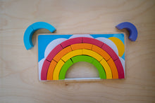 Wooden colour rainbow puzzle