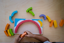 Wooden colour rainbow puzzle