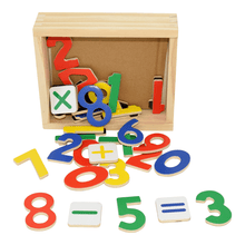 Wooden magnetic numbers and mathematical signs