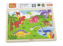 24pc Wooden Dinosaur puzzle