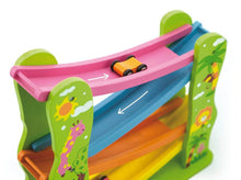 Wooden car slider track toy