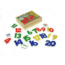 Wooden magnetic numbers and mathematical signs