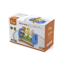 Hit and Jump wooden hammer popping toy