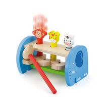 Hit and Jump wooden hammer popping toy