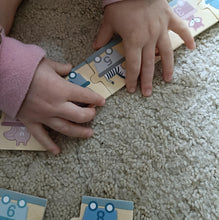 Wooden number puzzles