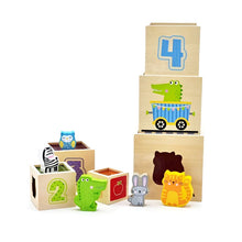 Wooden nesting stacking blocks animal shape sorter
