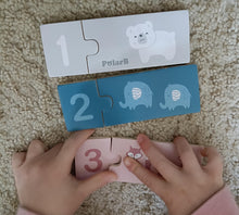 Wooden number puzzles