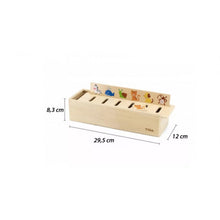 Wooden sorting classification posting box for children vocabulary building