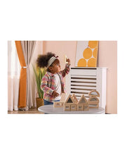 large, mirrored building shape blocks