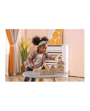 large, mirrored building shape blocks