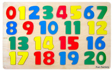 Wooden Number puzzle 0 to 20