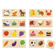 Categorizing wooden puzzle - teach children how to sort things into categories
