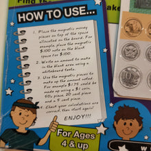 Magnetic money learning board teach children money