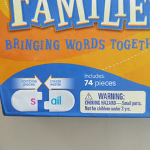 Word family snap blocks word building game