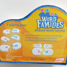 Word family snap blocks word building game