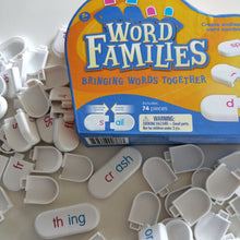 Word family snap blocks word building game