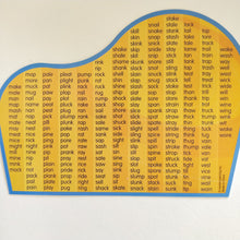 Word family snap blocks word building game