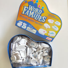 Word family snap blocks word building game