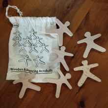 Wooden Balance people - set of 10 acrobat stacking wooden toy open ended play montessori