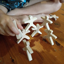 Wooden Balance people - set of 10 acrobat stacking wooden toy open ended play montessori