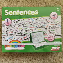 Magnetic sentence - rainbow sentences educational tool to help teach sentence building primary school