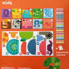 3D Number and counting sticker game for kids