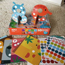 3D Number and counting sticker game for kids