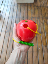 Wooden Lacing Threading apple