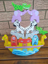 Discounted - Wooden Noah's ark balance game