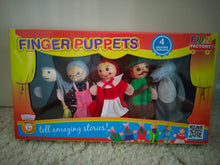 Wooden Finger puppets Little Red riding hood - Toddler kids preschool family daycare story telling aids