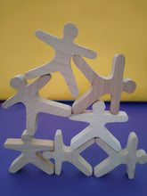 Wooden Balance people Acrobats - set of 10