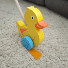 Wooden Push along duck