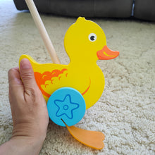 Wooden Push along duck