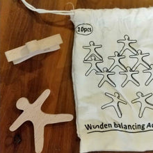 Wooden Balance people - set of 10 acrobat stacking wooden toy open ended play montessori
