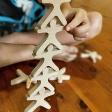 Wooden Balance people - set of 10 acrobat stacking wooden toy open ended play montessori