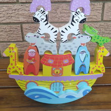 Discounted - Wooden Noah's ark balance game