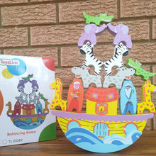 Discounted - Wooden Noah's ark balance game