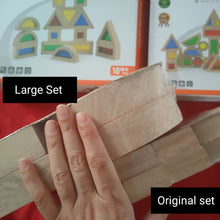 LARGE Wooden Shape colour blocks 16pcs