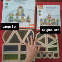 Wooden colour shape block set