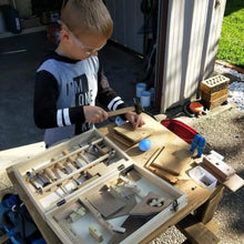 Kids carpentry woodworking building toolset