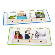 Tri blocks and cards to help make sentences