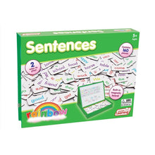 Magnetic sentence - rainbow sentences educational tool to help teach sentence building primary school