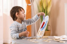 learn to tell the time wooden large clock
