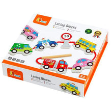 Wooden transport lacing block bead set