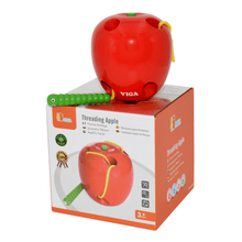 Wooden Lacing Threading apple