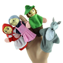 Wooden Finger puppets Little Red riding hood - Toddler kids preschool family daycare story telling aids
