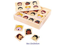 Wooden matching expressions matching emotions game